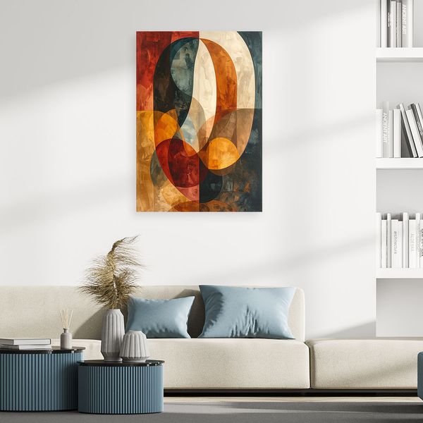 Obraz na płótnie do salonu, Abstrakcja geometria 30x45 zdjęcie 2