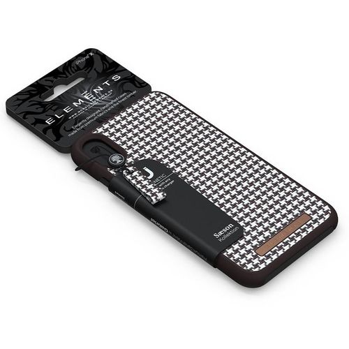 Materiałowe etui do iPhone XR (Dark Brown Pattern 2) na Arena.pl
