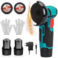 HDeye Szlifierka kątowa 550 W 12 V z tarczami 75 mm