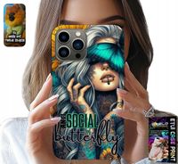 ETUI DO IPHONE 13 PRO - ANTI SOCIAL, BUTTERFLY, MOTYLEK, KOBIECE