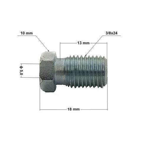 KPS-5 Końcówka przewodu hamulcowego sztywnego 3/8"x24 UNF rurka 4,8 AN3 na Arena.pl