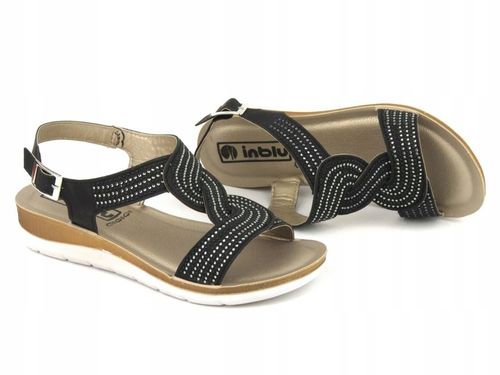 SANDAŁKI DAMSKIE INBLU BV-33 CZARNE LEKKIE LATO 36 na Arena.pl