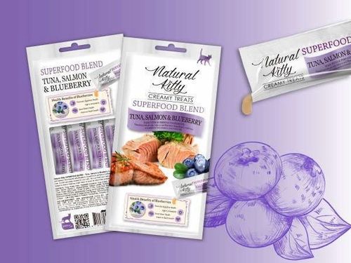 Natural Kitty Premium Tuńczyk, łosoś & borówka x 3 na Arena.pl