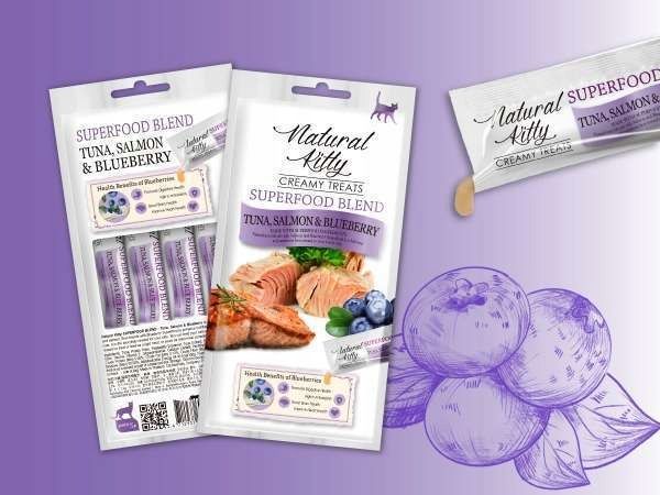 Natural Kitty Premium Tuńczyk, łosoś & borówka x 3 zdjęcie 1
