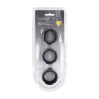 liquid silicone ball strap set of 3 - s/m/l - black