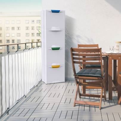 Kosz do segregacji Ecocubes 22 l biały na Arena.pl