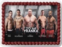 PROSTOKĄTNY OPŁATEK NA TORT A4 20x29CM - MMA HOBBY + IMIĘ