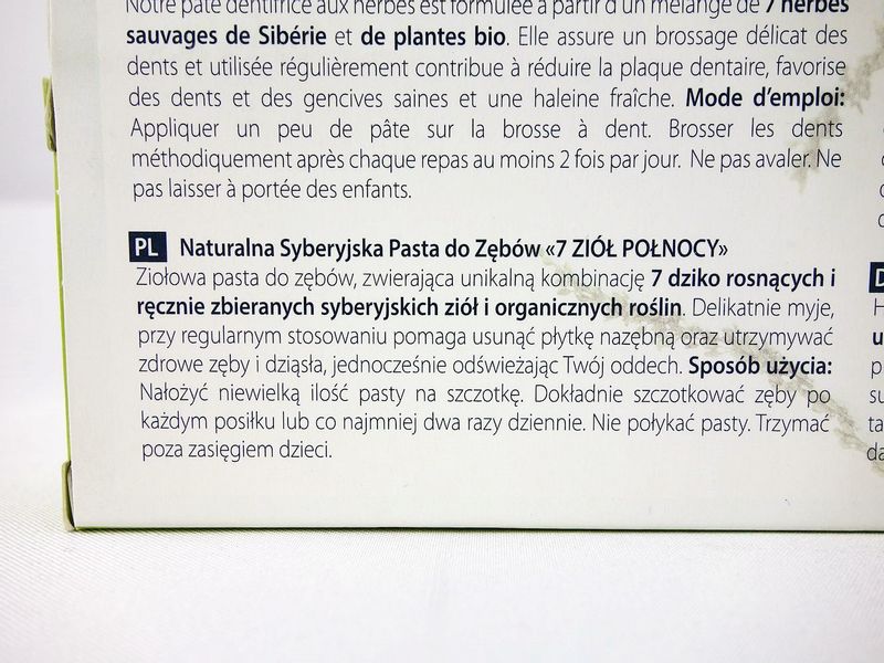 Naturalna pasta do zębów 7 Ziół Północy - Natura Siberica zdjęcie 3