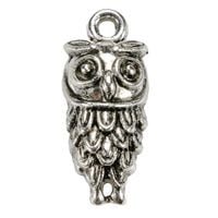 Zawieszka SOWA 10x23mm platyna 1szt