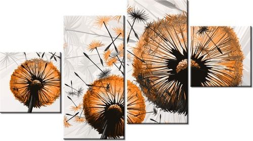 90CM 160 OBRAZ 4 ELEM DMUCHAWCE POMARAŃCZACH ŚCIENNY na Arena.pl