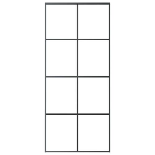 Drzwi przesuwne z osprzętem, 90x205 cm, szkło ESG i aluminium na Arena.pl