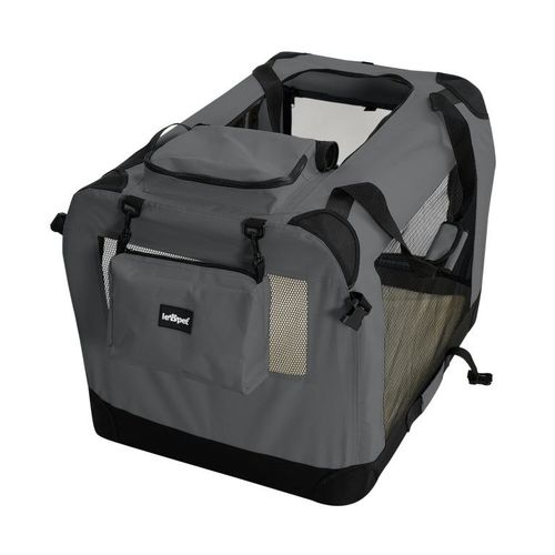 Leopet Box transportowy dla psów L, 70 x 52 x 52 cm, antracy na Arena.pl