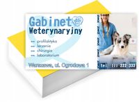 Wizytówki firmowe Foliowane 1000szt duży wybór GABINET WETERYNARYJNY