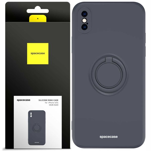 Spacecase Silicone Ring iPhone X/Xs black zdjęcie 1