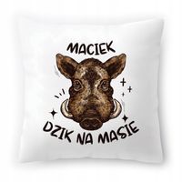 Poduszka Dla Maćka Na Urodziny Ze Zdjęciem Na Prezent Biała 40X40 Cm