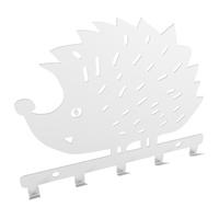 Metalowy wieszak ścienny na ręczniki ubrania klucze loft JEŻYK biały