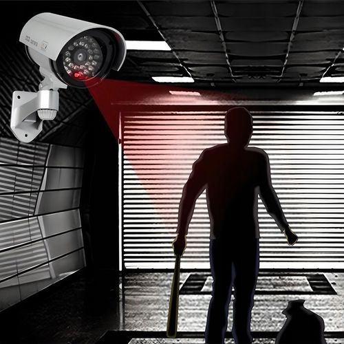 KAMERA ATRAPA ZEWNĘTRZNA MONITORING ŚCIENNA LED IR KAMERA MIGAJĄCA + na Arena.pl