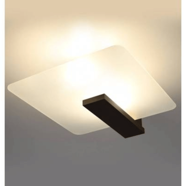 Nasufitowy plafon Lappo SL.1097 Sollux kwadrat biały drewno wenge zdjęcie 2