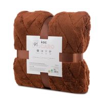 Koc mikroflano CARO 150x200 ceglasty jodełka 340gsm