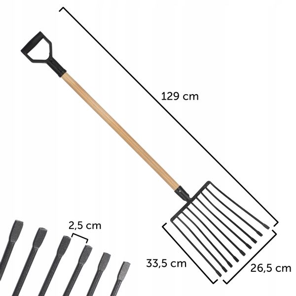 GABLE DO BURAKÓW ZIEMNIAKÓW KAMIENIA WIDŁY 9 ZĘBÓW zdjęcie 6