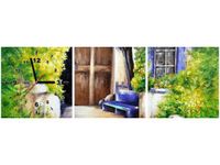 30 90CM OBRAZ 3 ELEM WIEJSKI ZAKĄTEK ŚCIENNY PŁOTNO DRUK