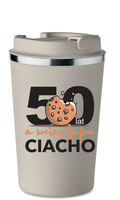 KUBEK TERMICZNY Premium beżowy prezent CIACHO na 50 lat URODZINY KT_492_b