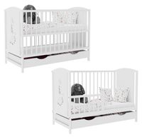 Łóżeczko szuflada BAJKA BIAŁA ŻYRAFA TAPCZANIK