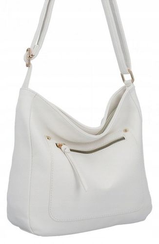 Herisson - torebka worek zamek skóra ekologiczna biały 1052L2087 na Arena.pl