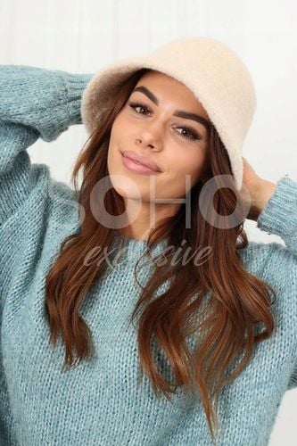 KAPELUSZ CZAPKA ALPAKA JESIENNY DAMSKI KOBIECY MODN ZIMOWY CIEPŁY KOL 2435 na Arena.pl