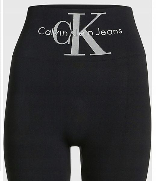 CK CALVIN KLEIN LEGINSY DAMSKIE MICROFIBER BLACK S zdjęcie 3