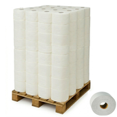 Papier toaletowy Jumbo Paleta 576 rolek Biały 80m 72 opakowań 8 rolek