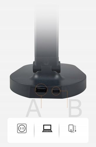 Podwójna Lampka Biurkowa LED Lampa na Biurko Kreślarska 24W Aluminium na Arena.pl