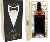 PODZIĘKOWANIE PREZENT DLA ŚWIADKA SKRZYNKA NA WHISKY ALKOHOL UPOMINEK ŚLUB