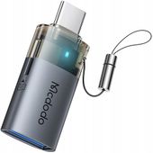 mcdodo adapter przejściówka usb-a do usb-c czytnik kart tf 512gb otg led