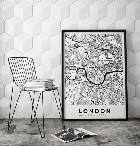 Plakat mapa plan miasta Londyn 40x50 cm na Arena.pl