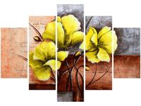 105CM 150CM OBRAZ 5 ELEM WYRAZISTE MAKI DRUK