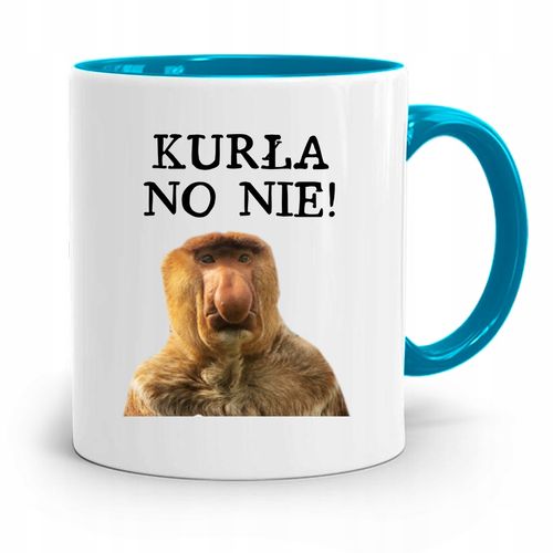 Kubek Błękitny Nosacz Janusz Kurła No Nie Prezent Z Nadrukiem Ze Zdjęciem na Arena.pl