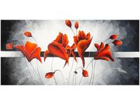 OBRAZ ROZDMUCHANE CZERWONE PĄKI MAKÓW