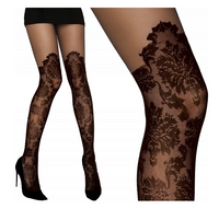 Zniewalające Rajstopy W Kwiaty - Durdonata LivCo Corsetti S