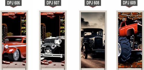 Naklejka samoprzylepna okleina tapeta na drzwi szafę meble CZERWONY TRAKTOR na Arena.pl