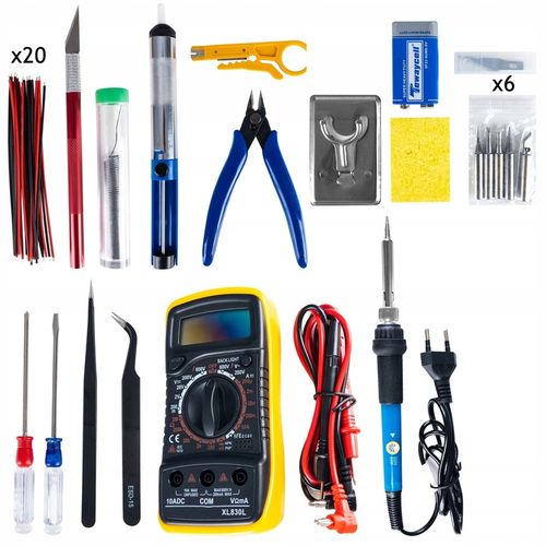 Kompletny Zestaw Lutowniczy 40 el. z Multimetrem i Grotem – Hobby na Arena.pl