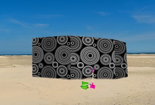 PARAWAN PLAŻOWY Białe koła z indywidualnym  napisem 3 PANELE 11.3 na Arena.pl