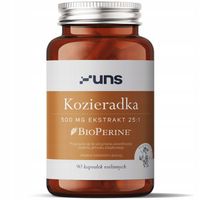 UNS Kozieradka 500mg Ekstrakt 25:1 90vcaps NATURALNA FENUGREEK TRAWIENIE
