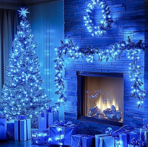 Lampki Choinkowe Flash 500 NIEBIESKIE + Biały Zimny FLASH na Arena.pl