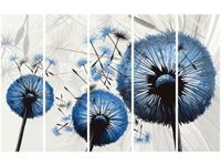 70CM 150CM OBRAZ 5 ELEM DMUCHAWCE NIEBIESKIM KOLORZE ŚCIENNY