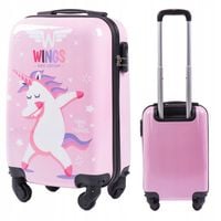 Mała walizka WINGS Twarda Kabinowa dziecięca Policarbon na 4 kółkach 51x32