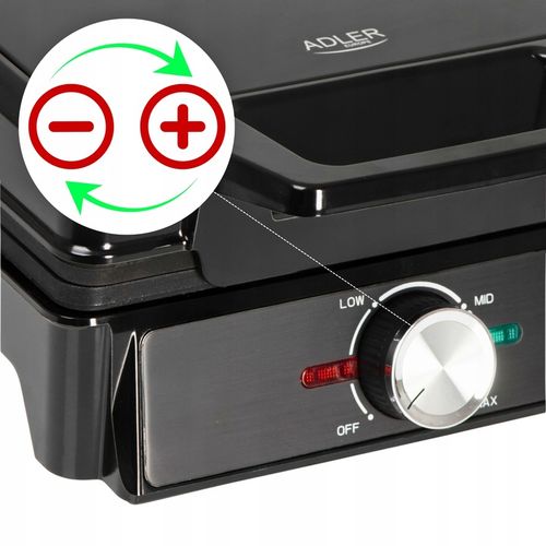 GOFROWNICA 2000W OPIEKACZ DO GOFRÓW MOCNA Z REGULACJĄ TEMPERATURY na Arena.pl