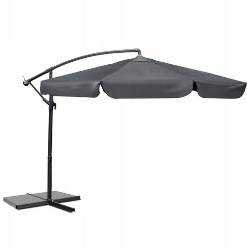 Parasol Ogrodowy Duży Składany z wysięgnikiem pokrowiec 6 segmentów Ø 350cm na Arena.pl