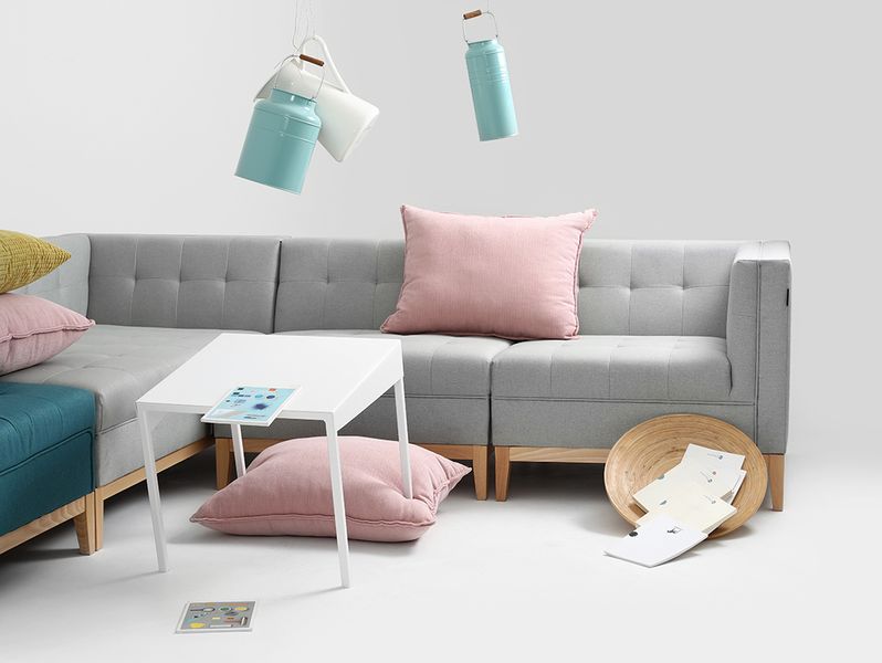 Moduł sofy by-TOM 85/85 R - platynowy, sofa modułowa, meble modułowe zdjęcie 5