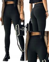 OCIEPLANE LEGGINSY MODELUJĄCE TERMO CIEPŁE PRĄŻKOWANE WYSOKI STAN